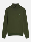 SCOTCH & SODA - Embroidered Logo Turtleneck Knit Pullover Forest