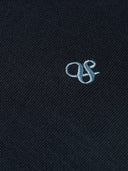 SCOTCH & SODA - Embroidered Logo Turtleneck Knit Pullover Navy