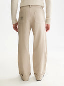 SCOTCH & SODA - Speckled Cotton Twill Loose Pant Pure Cashmere