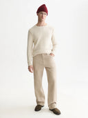 SCOTCH & SODA - Speckled Cotton Twill Loose Pant Pure Cashmere