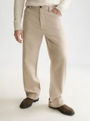 SCOTCH & SODA - Speckled Cotton Twill Loose Pant Pure Cashmere