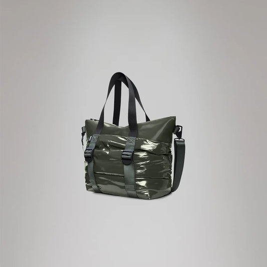 RAINS - Puffer Mix Tote Bag Mini Swamp