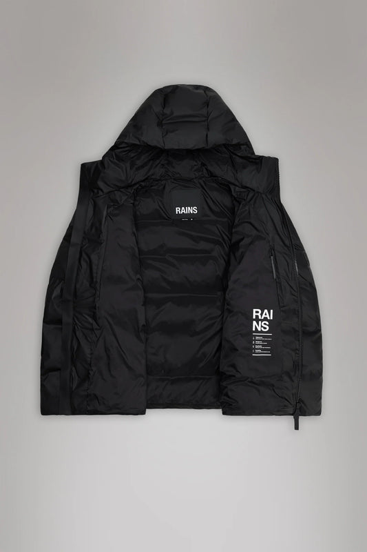 RAINS - Alta Puffer Jacket Unisex Black Grain