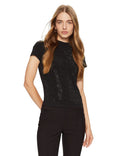 GUESS - Mock Neck All Over Tee Black