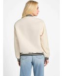 GUESS - Danielle College Bomber Jacket Beige
