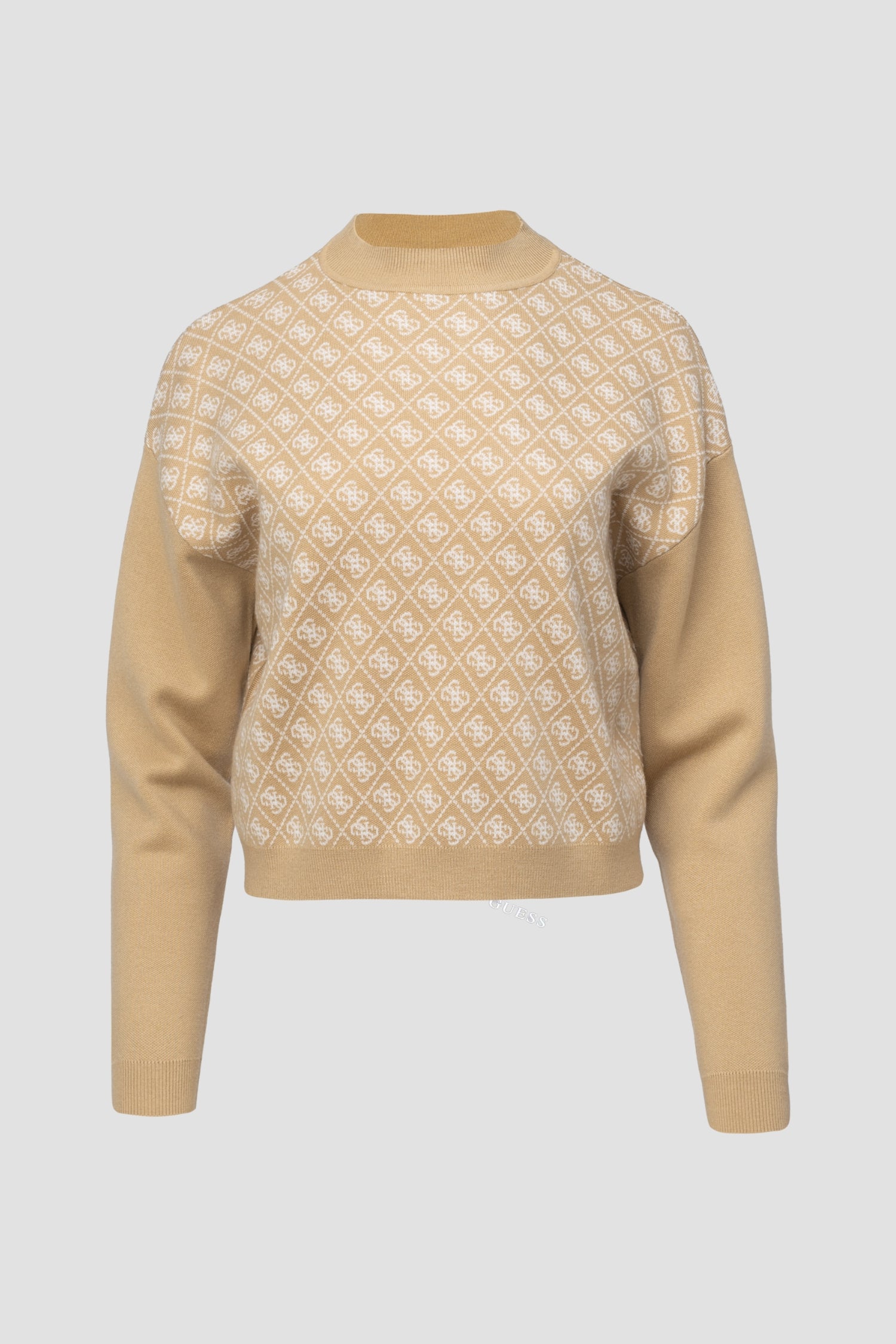 GUESS - Aubrey 4G Knitted Sweater Taupe