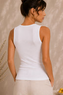 4TAILORS - Afterring Sleeveless top White