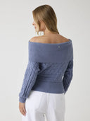 GUESS - Off Shoulder Sweater Fog Gray