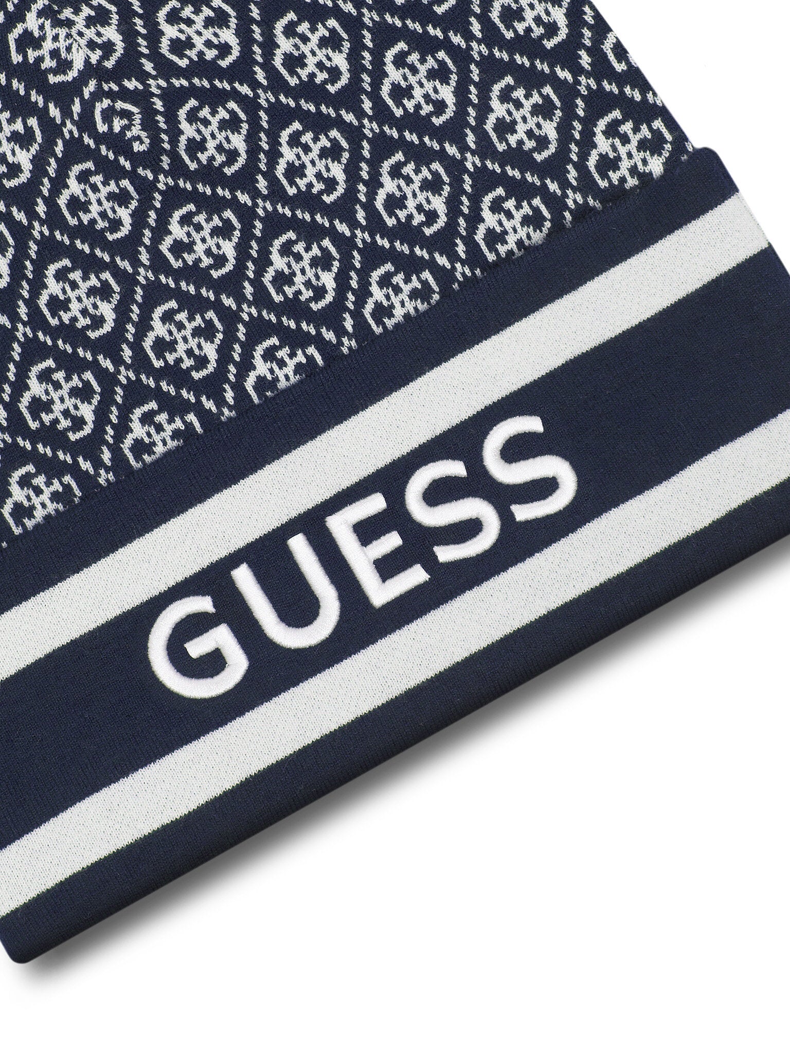 GUESS - Sevyn 4G Logo Beanie Cream Blue