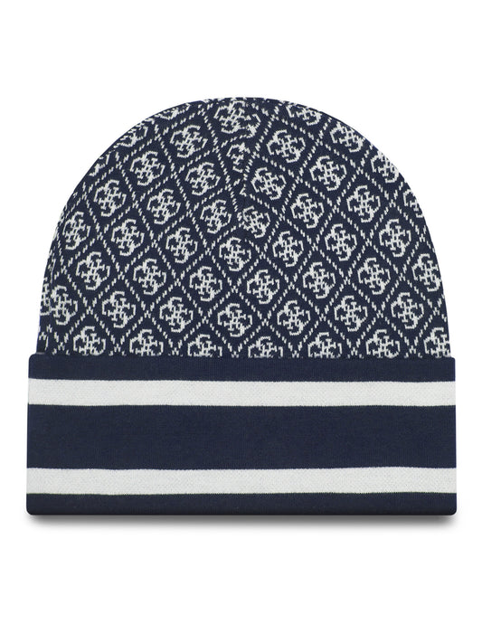 GUESS - Sevyn 4G Logo Beanie Cream Blue