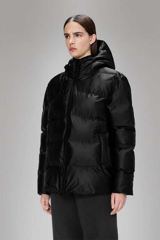 RAINS - Alta Puffer Jacket Unisex Black Grain