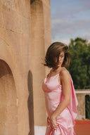 FIVE PM - Charm Pink Satin Dress