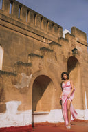 FIVE PM - Charm Pink Satin Dress