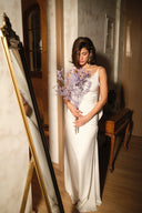 FIVE PM - Charm White Satin Dress