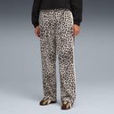 PUMA - T7 LEO LUXE All-Over Print Straight Pants Women Alpine Snow-Ice Coffee