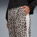 PUMA - T7 LEO LUXE All-Over Print Straight Pants Women Alpine Snow-Ice Coffee