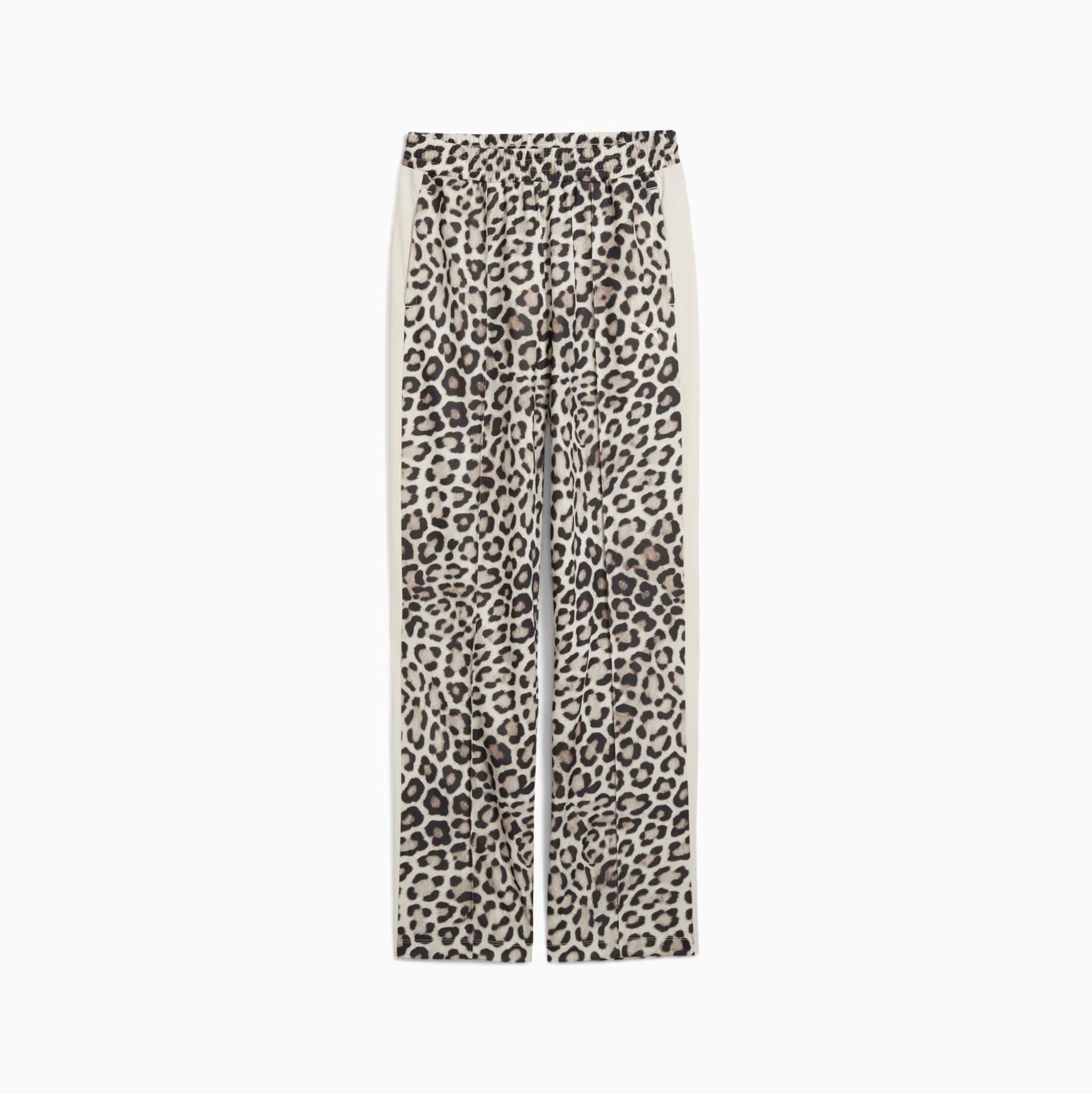 PUMA - T7 LEO LUXE All-Over Print Straight Pants Women Alpine Snow-Ice Coffee