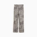 PUMA - T7 LEO LUXE All-Over Print Straight Pants Women Alpine Snow-Ice Coffee