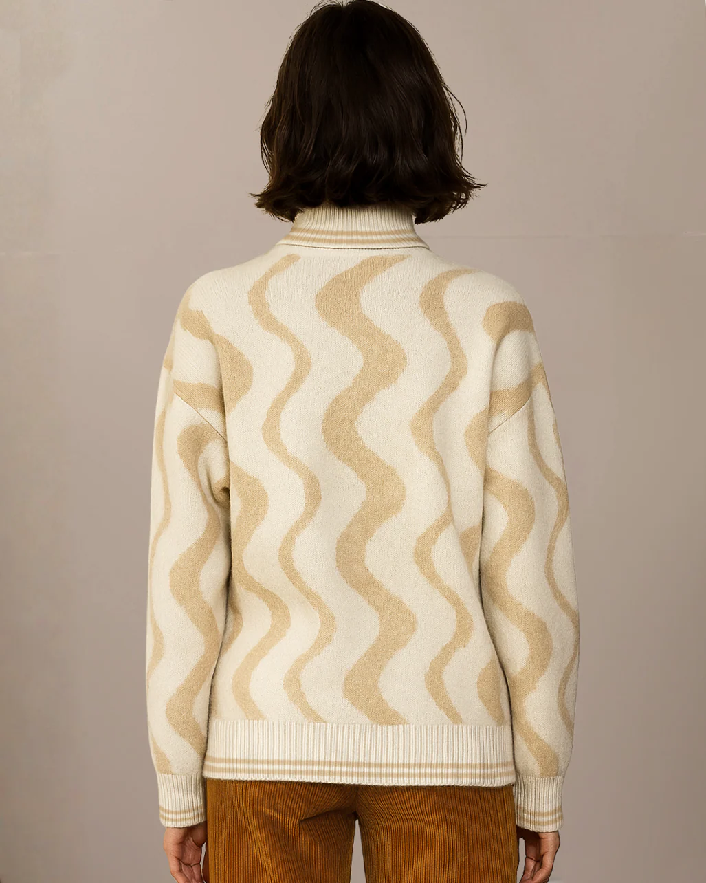 PAOLITA - Sabbia Alpaca Roll Neck Jumper