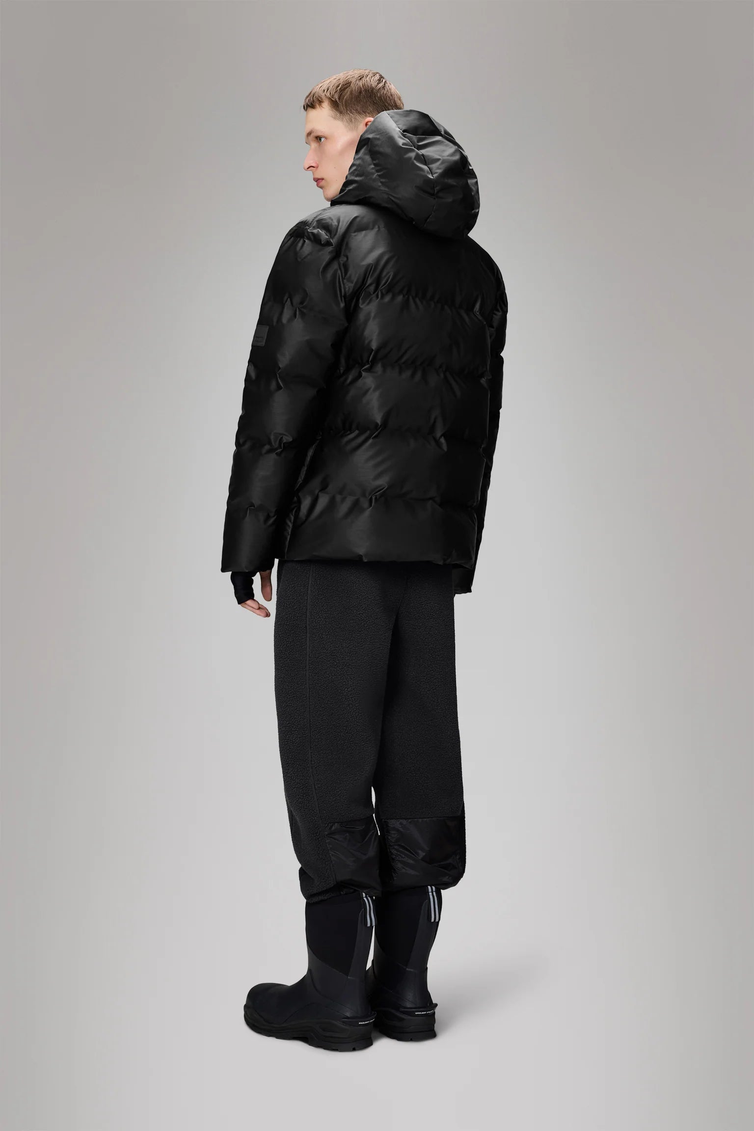 RAINS - Alta Puffer Jacket Unisex Black Grain