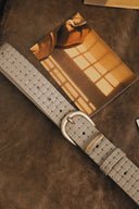 Individual Art Leather - "All Right" belt Stone beige Bronze