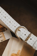 Individual Art Leather - "All Right" belt Off White Gold