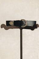 Individual Art Leather - "I see a morning" belt Black Nickel Gold