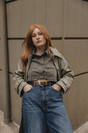 Individual Art Leather - "No words" belt Brown Gold