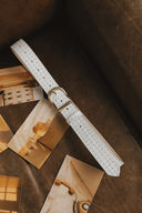 Individual Art Leather - "All Right" belt Off White Gold