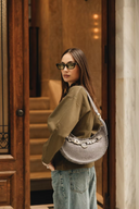 Individual Art Leather - "La luna" Grey Suede Gold
