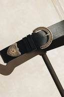 Individual Art Leather - "I see a morning" belt Black Nickel Gold