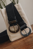 Individual Art Leather - "Sunflower" belt Black Bronze