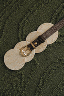 Individual Art Leather - "No words" belt Brown Gold