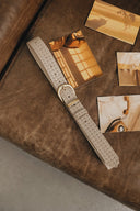 Individual Art Leather - "All Right" belt Stone beige Bronze