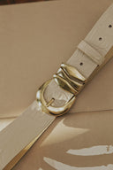 Individual Art Leather - "Love over gold" belt Stone Gold
