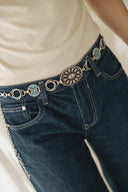 Individual Art Leather - "Distant Sun" chain belt Nickel