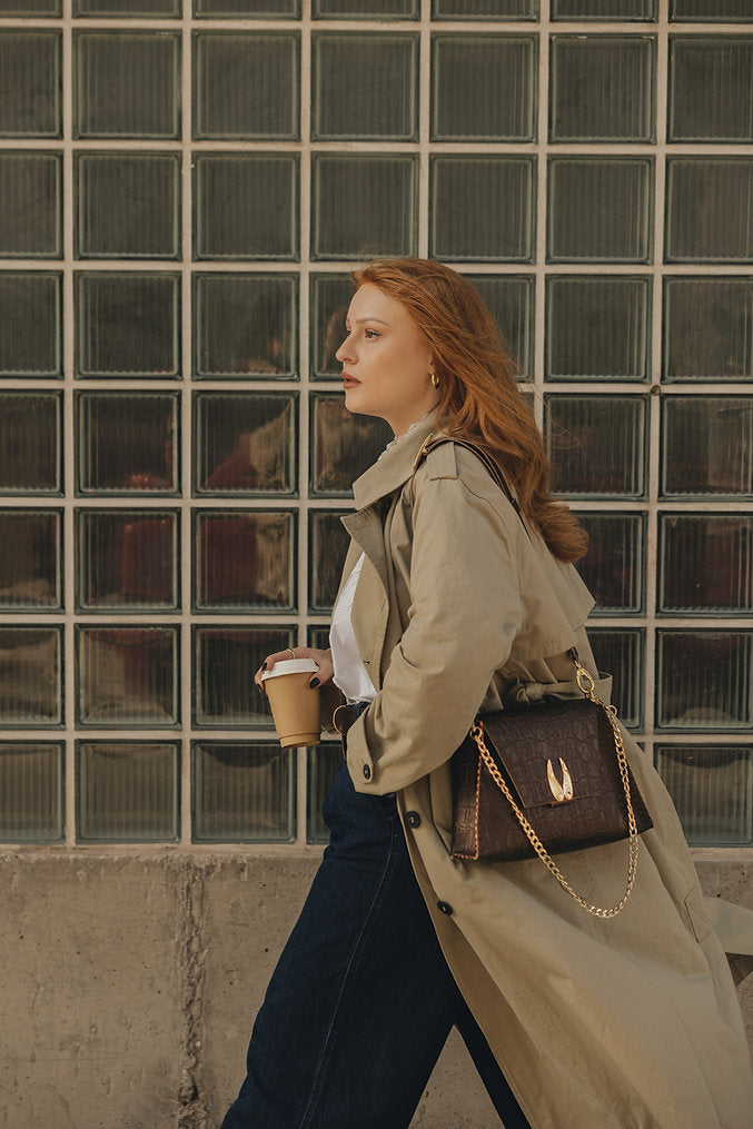 Individual Art Leather - "Wings" Brown Gold