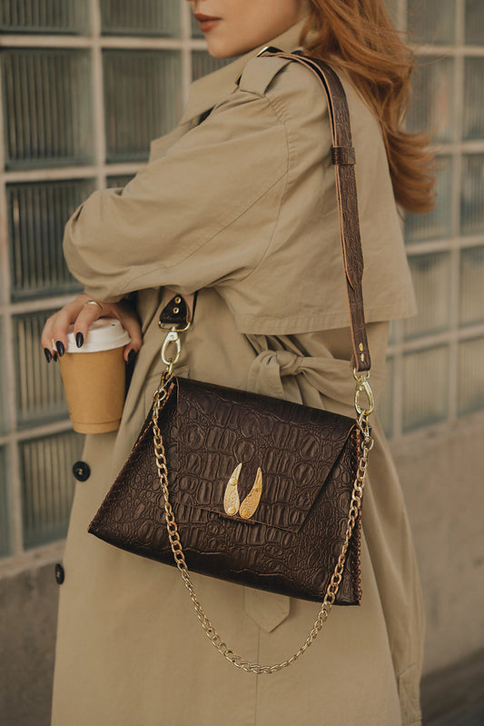 Individual Art Leather - "Wings" Brown Gold