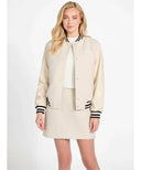 GUESS - Danielle College Bomber Jacket Beige