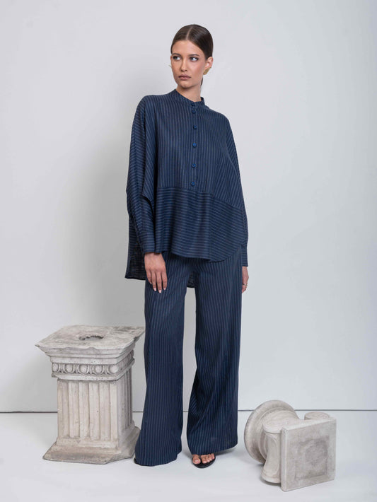 CAPETANISSA - Amelia Shirt Navy Blue