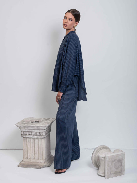 CAPETANISSA - Amelia Shirt Navy Blue