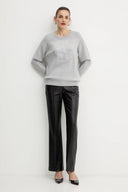 GUESS - Sylvie Logo Knitted Sweater Melange Grey