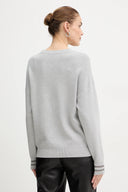 GUESS - Sylvie Logo Knitted Sweater Melange Grey