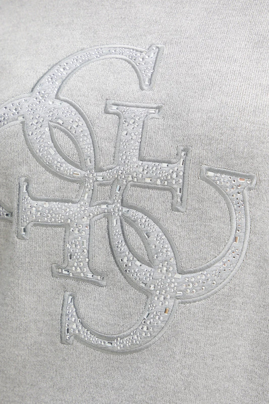 GUESS - Sylvie Logo Knitted Sweater Melange Grey