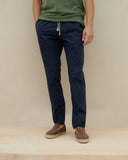 MANEBI - Ultra Light Cotton Venice Trousers Night Blue