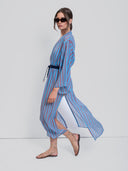 CAPETANISSA - Oceania Stripe Kimono Red