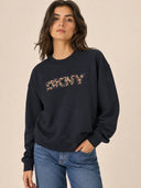 DKNY - Leopard Logo Sweatshirt Black