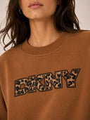 DKNY - Leopard Logo Sweatshirt Caramel