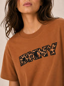 DKNY - Leopard Logo T-Shirt Caramel