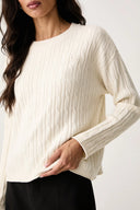 DKNY - Cable Knit Sweater Eggnog
